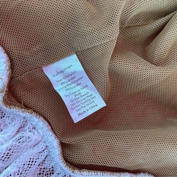 V. Chapman Candice Lace Scallop Hem Lace Up White Mini Dress Size 8 - Picture 8 of 8